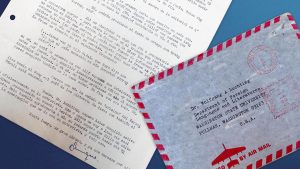 Enrique Verástegui and Wolfgang Luchting exchanged letters like this over the four years of their correspondence, outlined in a new book from Carlos Villacorta. Photo courtesy of Carlos Villacorta.